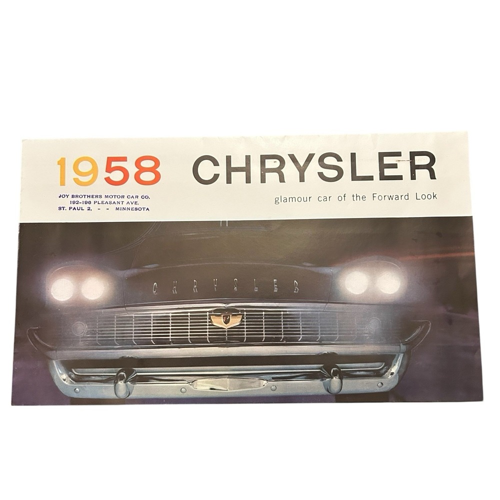 1958 Chrysler Original Sales‎ Brochure New Yorker, Saratoga, Windsor Vintage